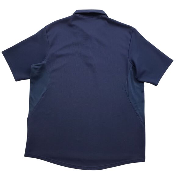 Vintage Nike Fit Dry Polo Shirt Mens Large Blue Waffle Knit Weave Swoosh 90s Y2K - Picture 6 of 7